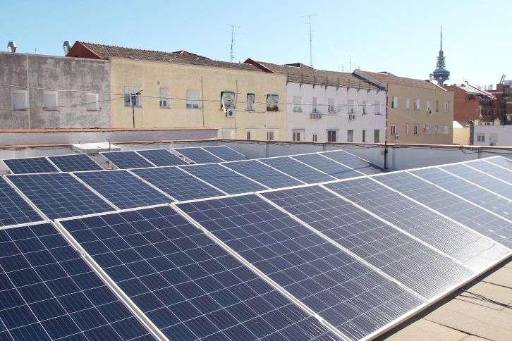 Uma placa solar de autoconsumo em Madri