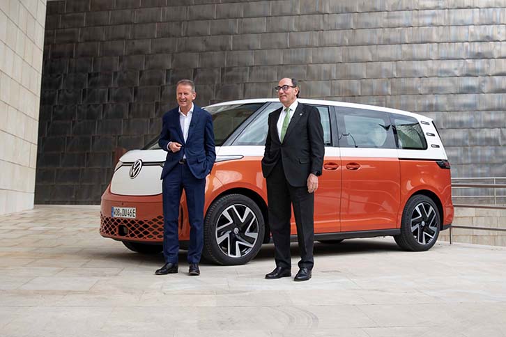 El presidente de Iberdrola, Ignacio Galán, y el CEO del Grupo Volkswagen, Herbert Diess han participado en el evento, una muestra del compromiso de ambas entidades por la movilidad sostenible.