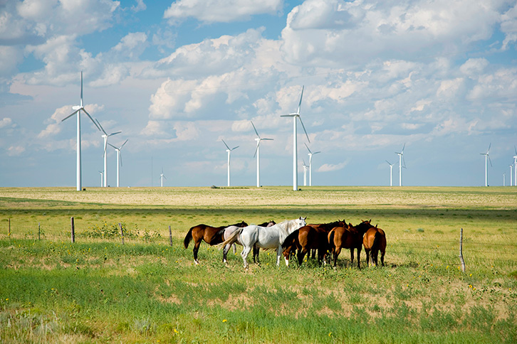 Twin Buttes wind farm in Colorado