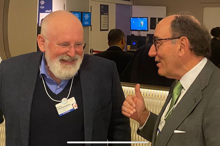 Frans Timmermans, First Vice President of the European Commission and Ignacio Galán, President of Iberdrola