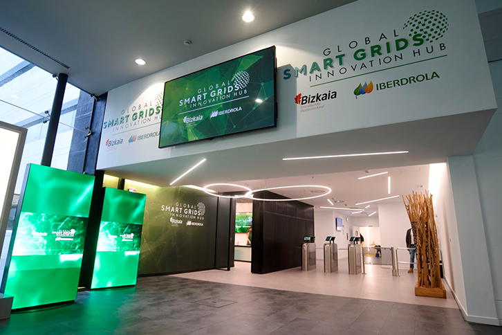 Entrada de las oficinas del Global Smart Grids Innovation Hub en Bilbao