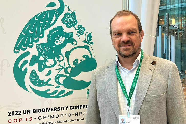 The new Biodiversity Plan was presented by Emilio Tejedor, the company's environmental director, at the World Biodiversity Summit