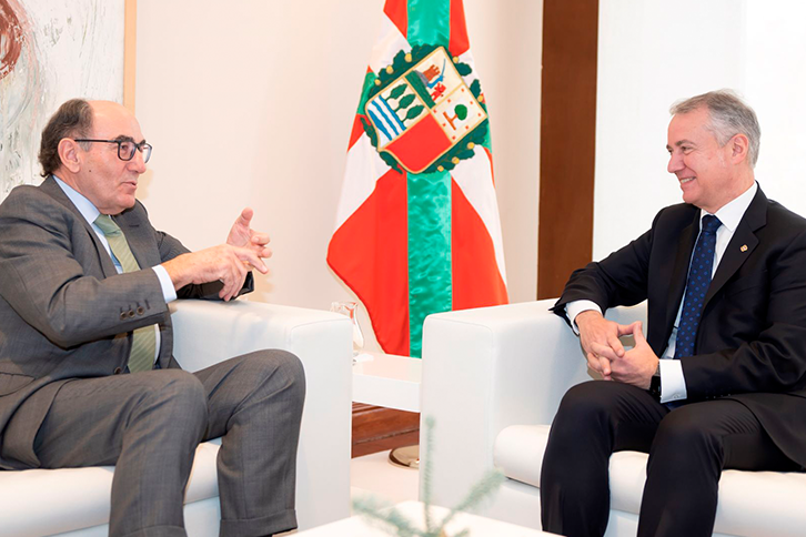 Meeting between Ignacio Galán, Executive Chairman of Iberdrola, and Iñigo Urkullu, Lehendakari of the Basque Government.