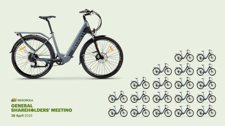 Composition of the 20 electric bicycles to be raffled among the participants in the General Meeting of Shareholders.