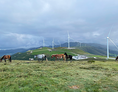 Onshore wind farm in Asturias