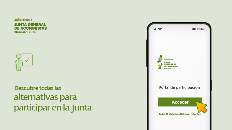 Ver vídeo explicativo para conocer cómo participar en la Junta General de Accionistas 2023