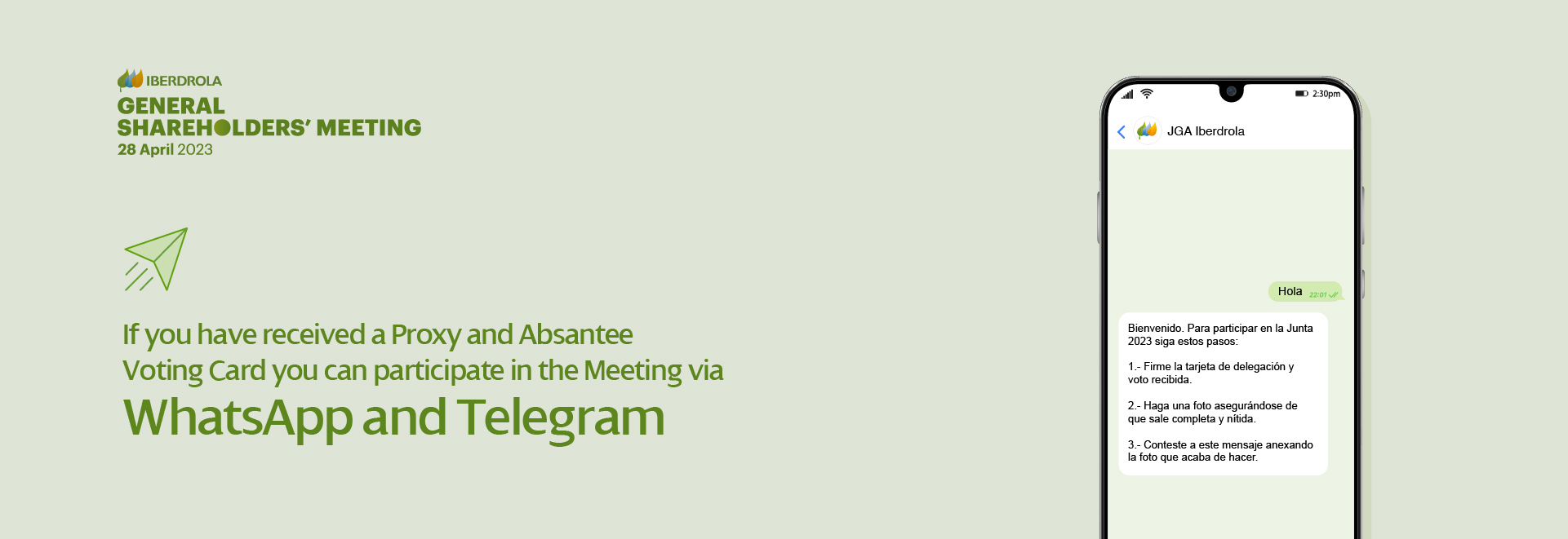 Watch video on participation in the Board via WhatsApp and Telegram