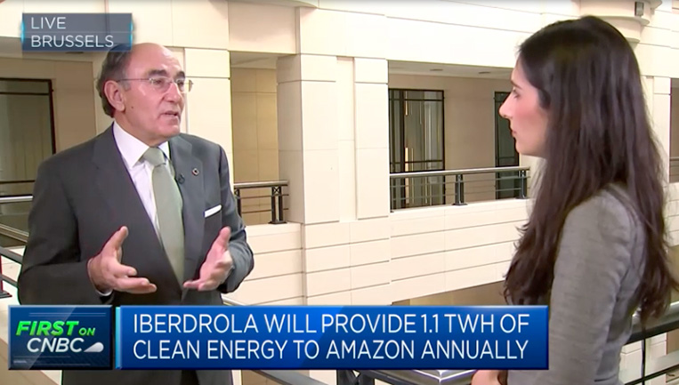 Ignacio Sánchez Galán, presidente executivo da Iberdrola, na CNBC (versão em inglês).