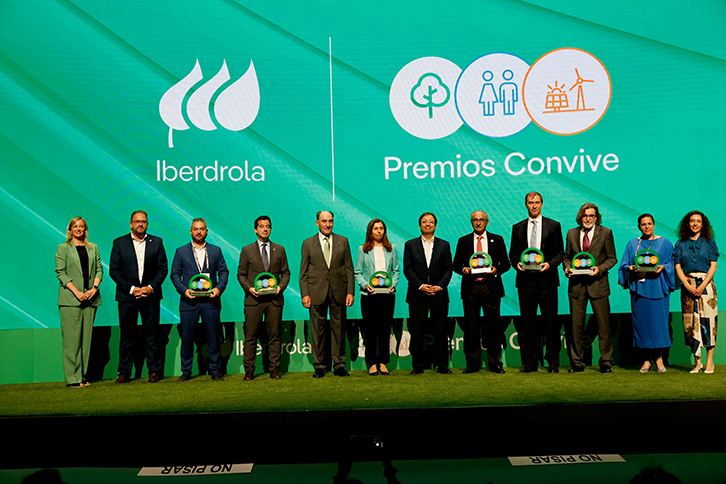 Ignacio Sánchez Galán, presidente executivo da Iberdrola, com os premiados