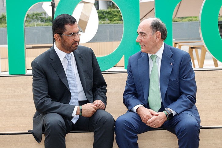 Ignacio Galán, em encontro com o Dr. Sultan Al Jaber.