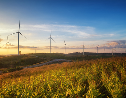 Aumentamos a capacidade instalada de energia eólica onshore em 4,5% nos últimos doze meses