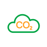 Icono de una nube de CO2.