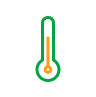 Icono de un termómetro.