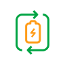 Battery icon with arrows