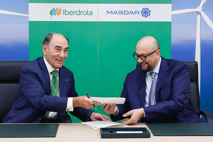 Ignacio Galán, Executive Chairman of Iberdrola, during the signing of the agreement.