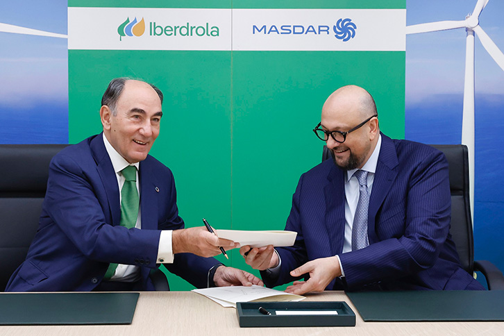 Ignacio Galán, presidente executivo da Iberdrola, durante a assinatura do acordo.