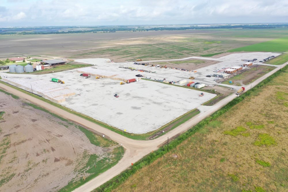 Start of construction of the True North solar PV farm in Falls County, Texas. (Source: Avangrid).