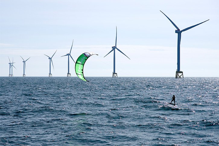 Gisela Pulido at the East Anglia One wind farm.