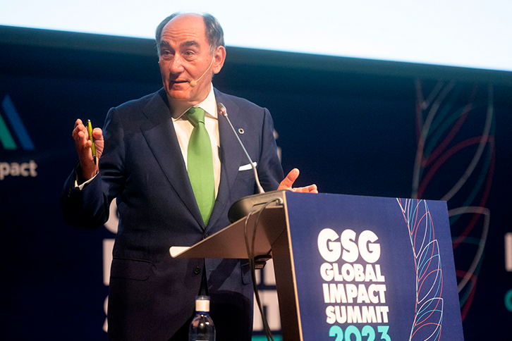 Ignacio Galán, Executive Chairman of Iberdrola, speaks at GSG Global Impact Summit