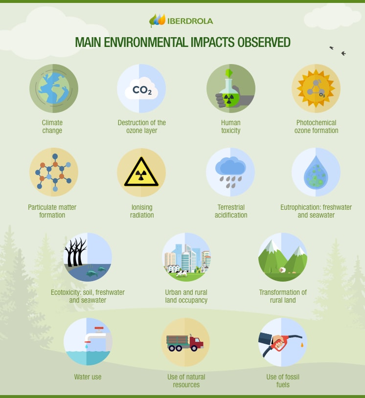 Main environmental impacts observed.