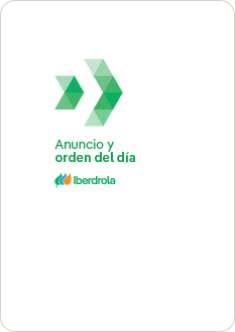 Anuncio de convocatoria con el orden del día.