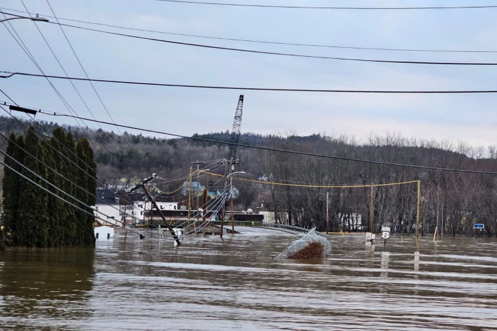 Imagen de las inundaciones en Maine