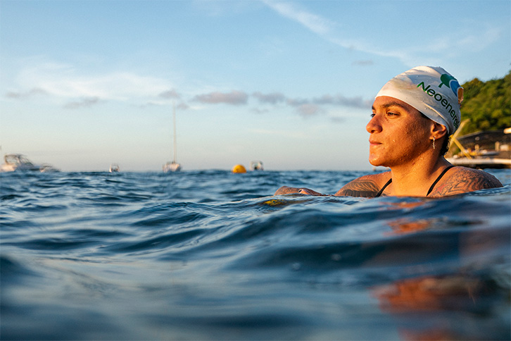 Ana Marcela Cunha, gold medalist at the Tokyo 2020 Olympic Games, held in 2021.