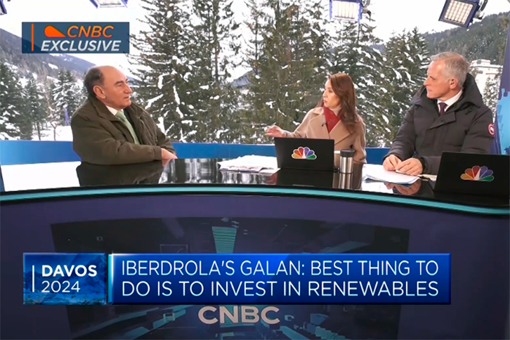 Entrevista a Ignacio Galán, presidente de Iberdrola, en la cadena estadounidense CNBC