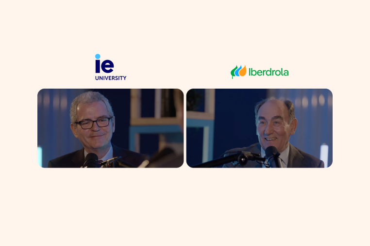 Imagen en la que aparecen Pablo Isla, presidente del Consejo Asesor Internacional de IE University, e Ignacio Galán.