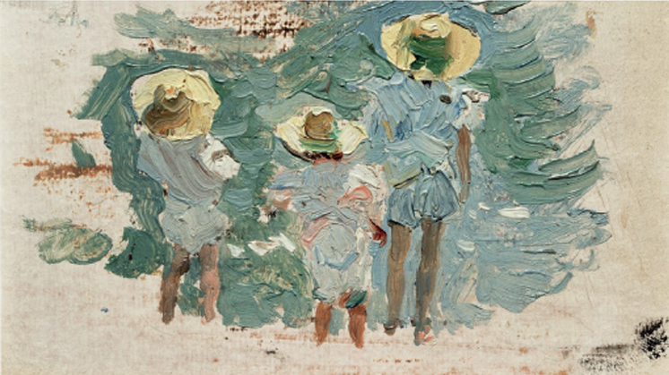 Joaquín, María e Elena Sorolla García (1897).