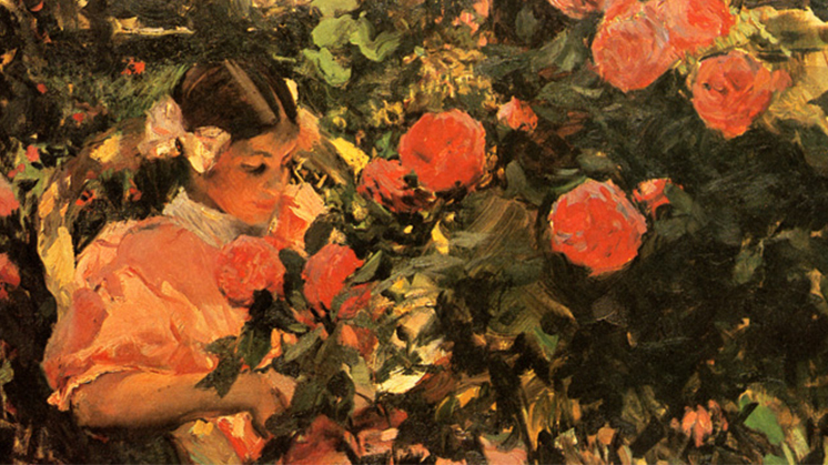 Elena entre rosas (1907). La Habana Museo Nacional de Bellas Artes