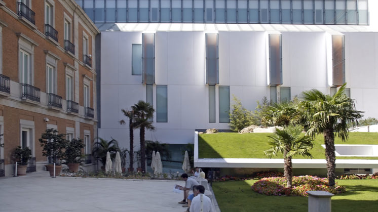 Entrance to the Thyssen-Bornemisza National Museum, Madrid.