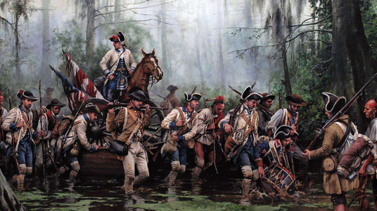 'La marcha de Gálvez. Conquista de Baton Rouge, 1779', de Augusto Ferrer-Dalmau.