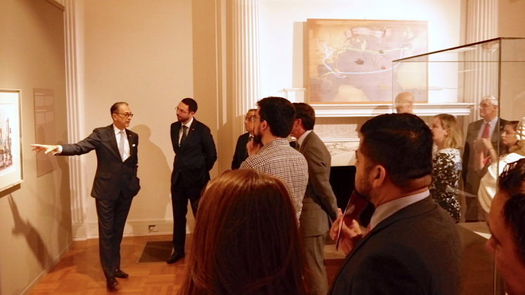 José Manuel Guerrero Acosta, at the opening of the 'Recovered Memories' exhibition in Washington.