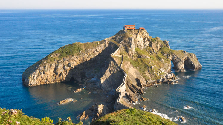 View of the San Juan de Gaztelugatxe Rock (Bermeo, Spain).