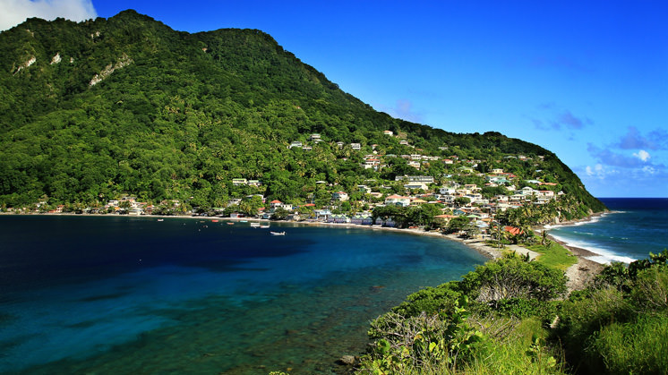 Scotts Head, a fishermen town in Dominica.
