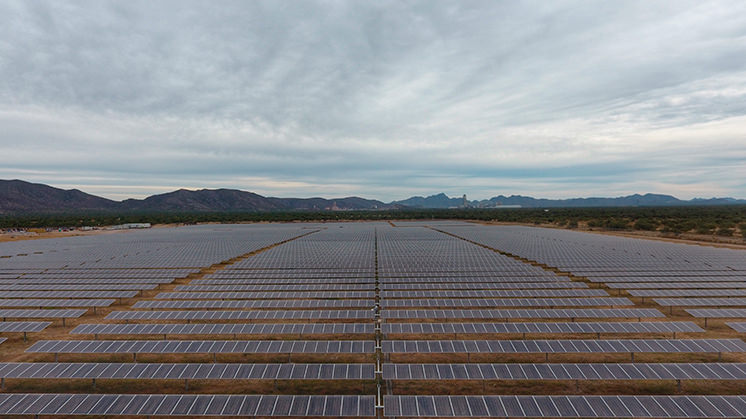 Hermosillo photovoltaic power station in the state of Hermosillo (Mexico).