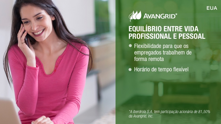 A Iberdrola fomenta o equilíbrio da vida profissional e pessoal em todas as empresas do grupo.