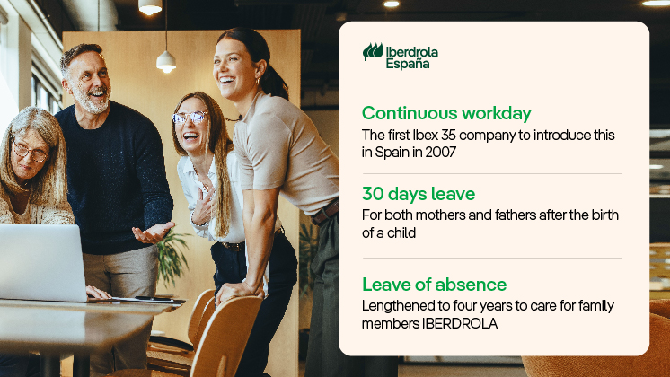 Iberdrola promotes the work-life balance in all group companies.