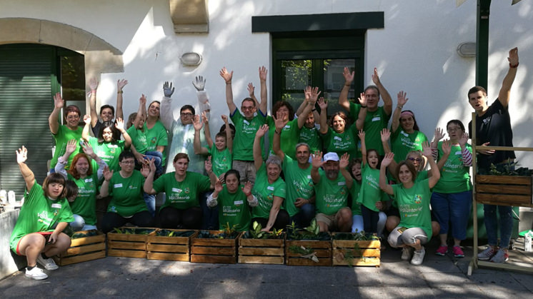 Volunteers from Iberdrola Spain during International Corporate Volunteering Day.