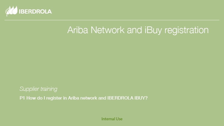 Registro Ariba IBUY