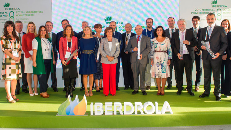 Fornecedores premiados na Espanha durante a cerimônia de 2019.