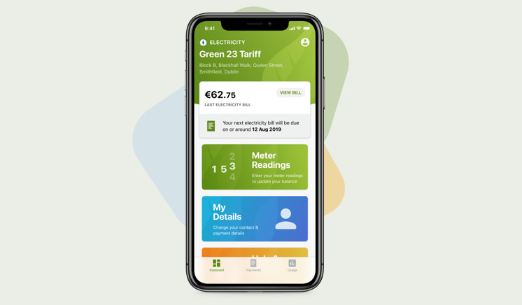 Aplicación móvil de Iberdrola Irlanda.