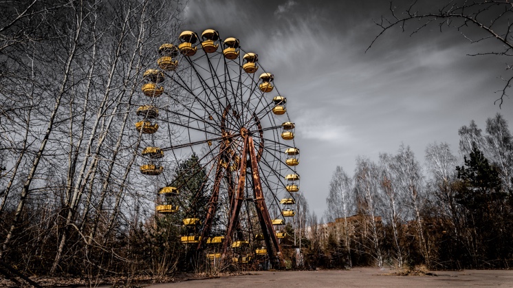 O acidente de Chernobyl converteu Pripiat em uma cidade fantasma.
