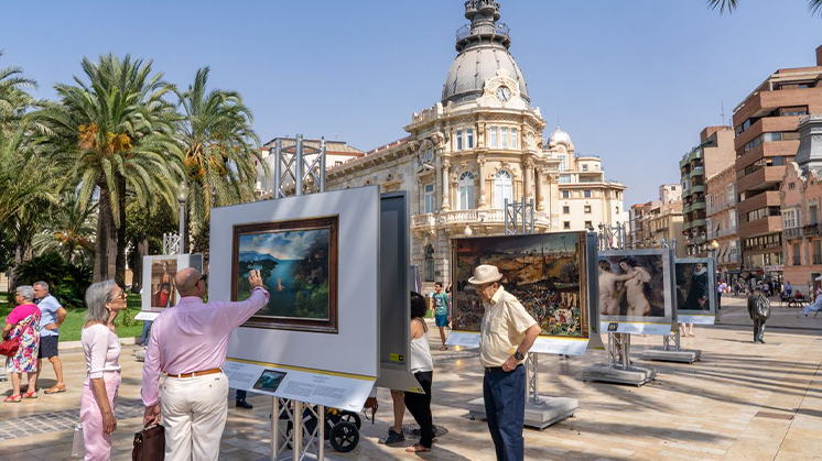 Exhibition The Museo del Prado in the streets in Cartagena, Murcia.