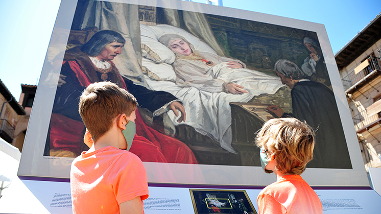 Exhibition The Museo del Prado in the streets in Siguenza, Guadalajara.