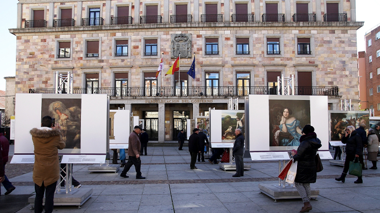A exposicao O Museu do Prado nas ruas em Zamora.