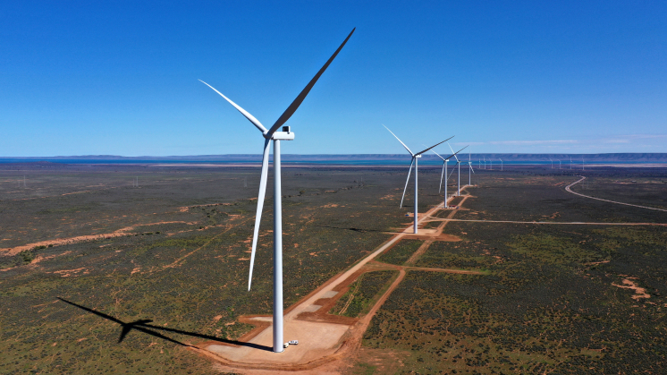 Wind turbine at Port Augusta onshore wind farm
