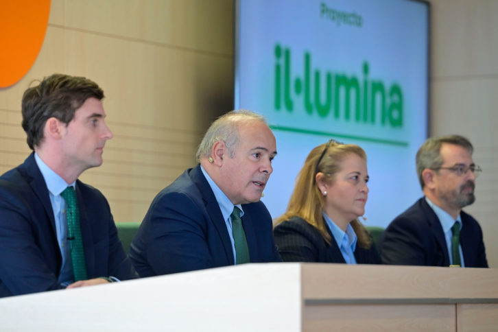 Raga, Ruiz-Tagle, Mancera and García Bosch (from left to right) during the ceremony.