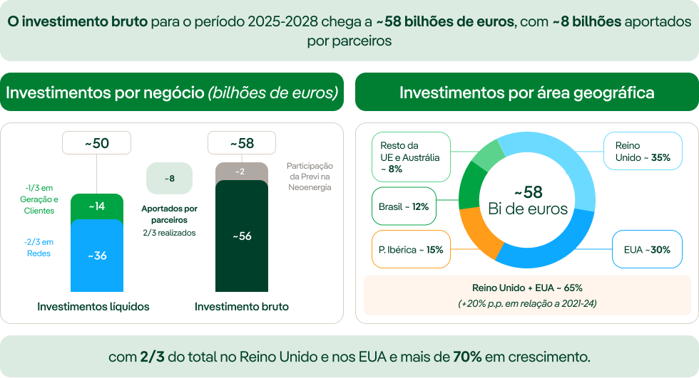 Gráfico de inversiones brutas para 2029